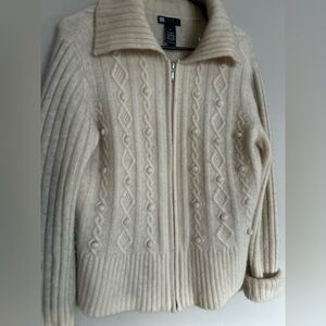 Carole Little Cream vintage Wool Blend Sweater